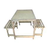 Table de piquenique et deux sièges pliants