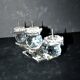 Swarovski candlestick in cut crystal signed sc swarovski design 1980