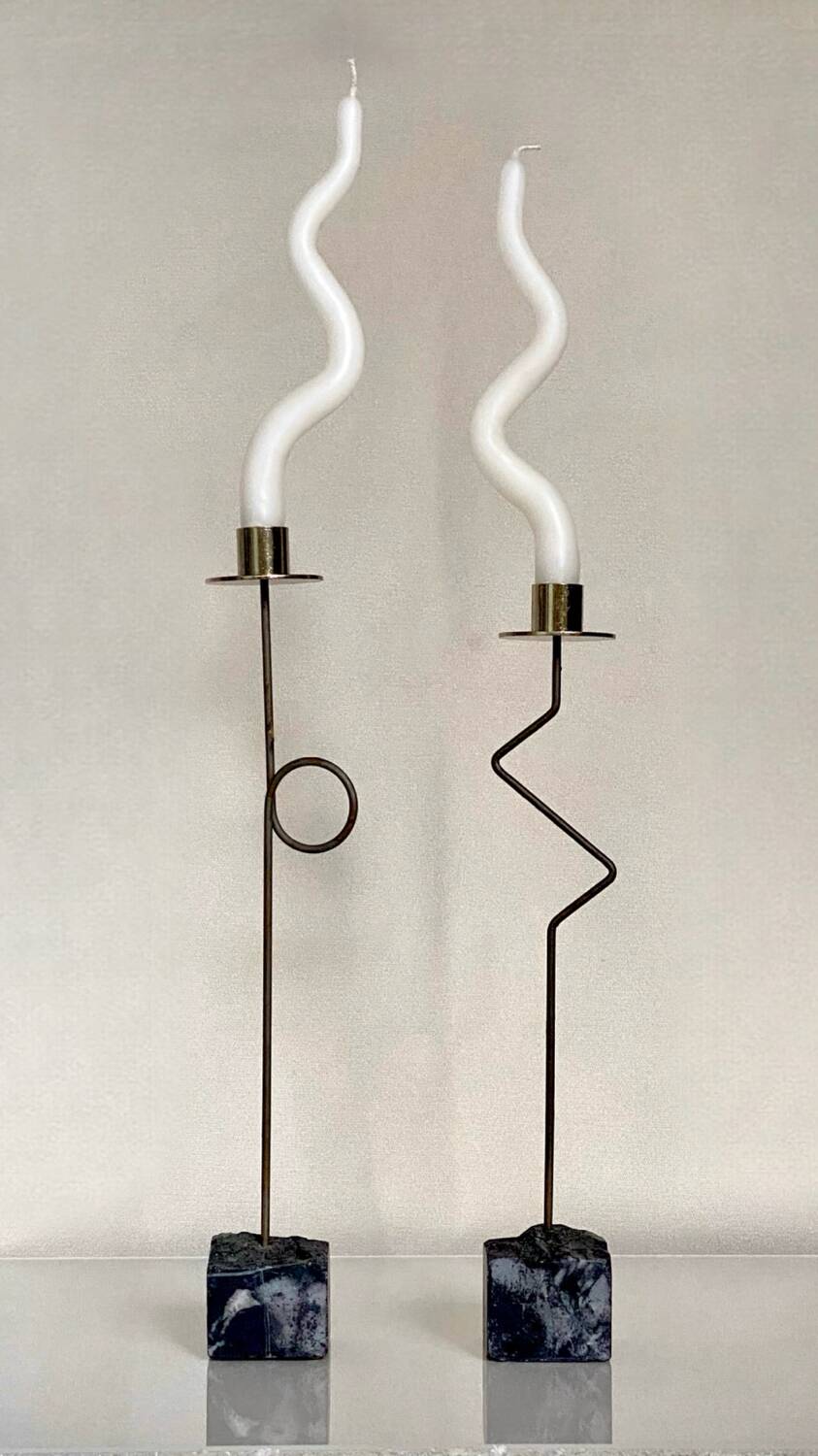 Set of 2 vintage candlesticks by Ehlen Johansson