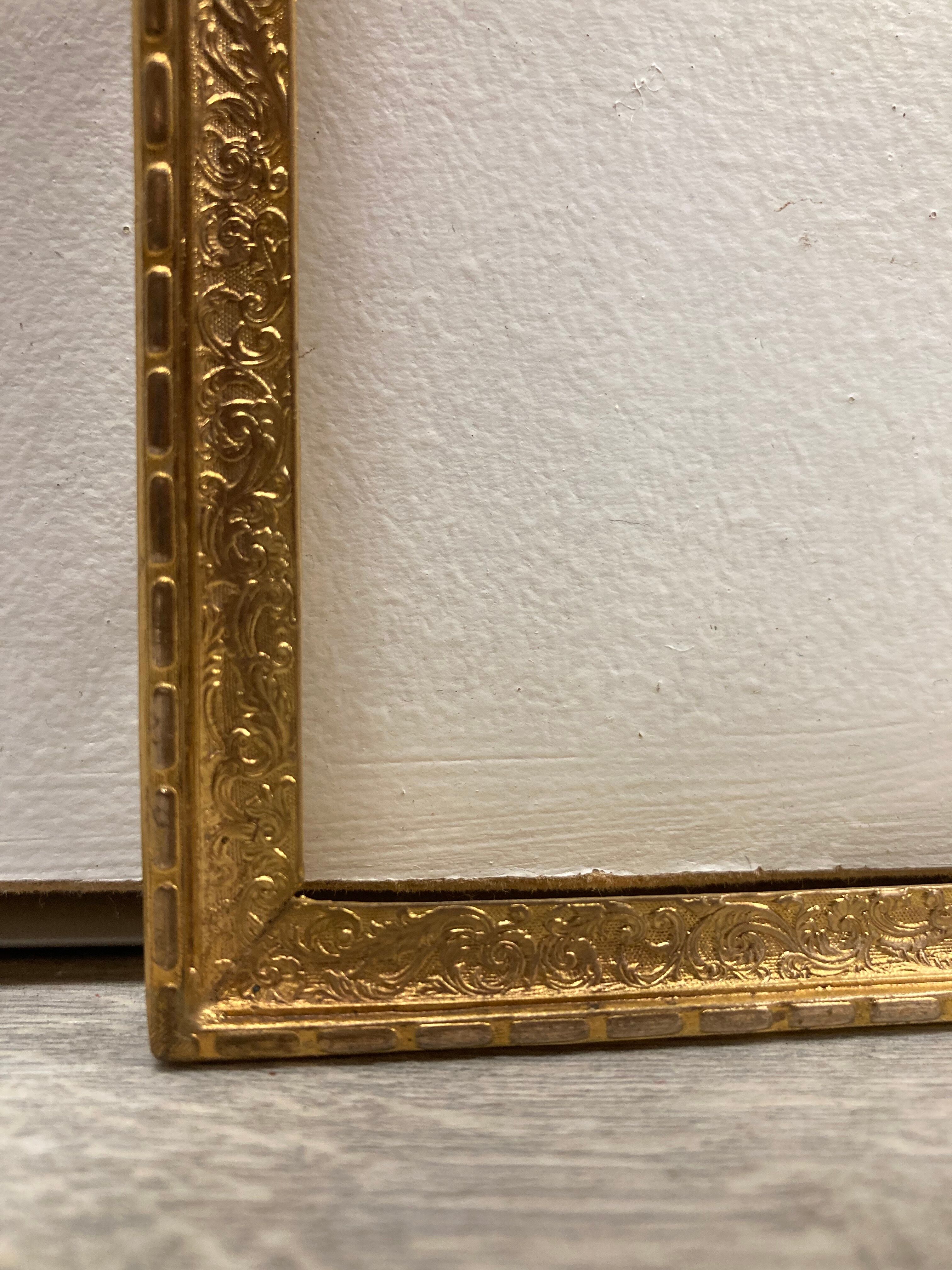 Pair of gold brass frames