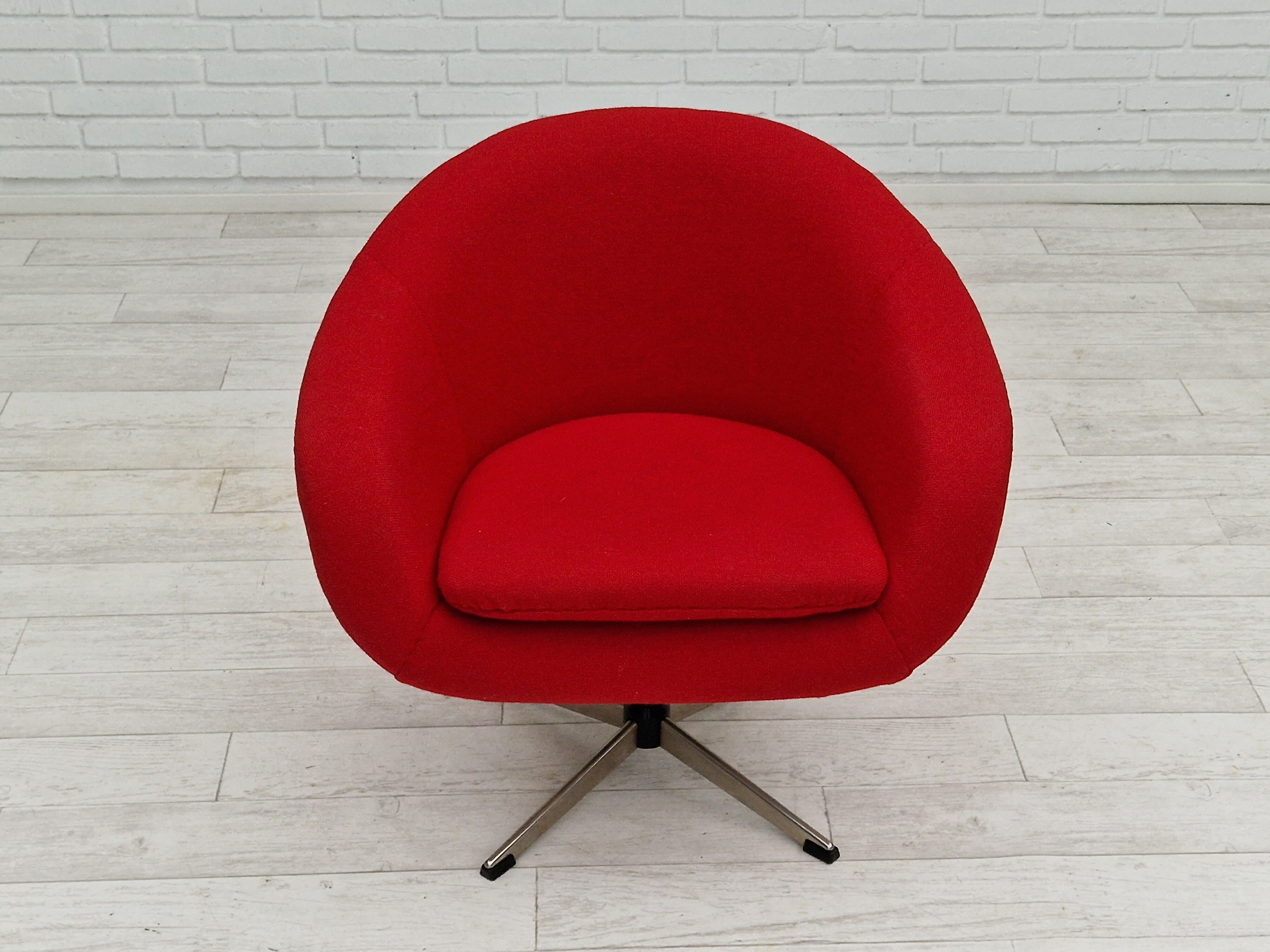 1960s, scandinavian design by Karl Eric Klote, swivel lounge chair