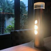 Vintage Cylindrical Lamp • Minimalist Totem • Space Age • 1970