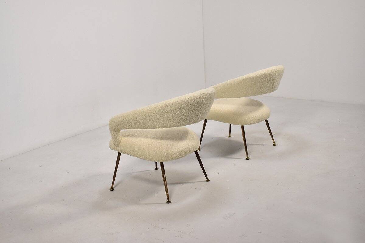 Set of Italian DU 55 Armchairs by Gastone Rinaldi for Rima, 1950s