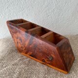 Walnut magnifying glass pencil pot