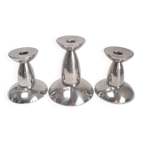 Danish trio of candlesticks signed Erik Bagger