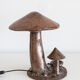 Lampe céramique champignons années 70