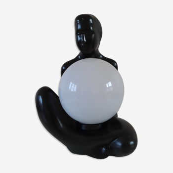 Lampe vintage femme nue assise années 70-80