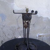 Art Deco wrought iron lamp foot