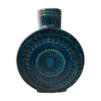 Cer Paoli Italy 1950's Blue Gourde Ceramic Vase