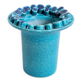 Vase Ceralux par Ceramano, Hans Welling, bleu turquoise, années 60