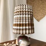 West Germany ceramic lamp and pleated lampshade
