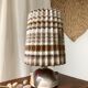 West Germany ceramic lamp and pleated lampshade
