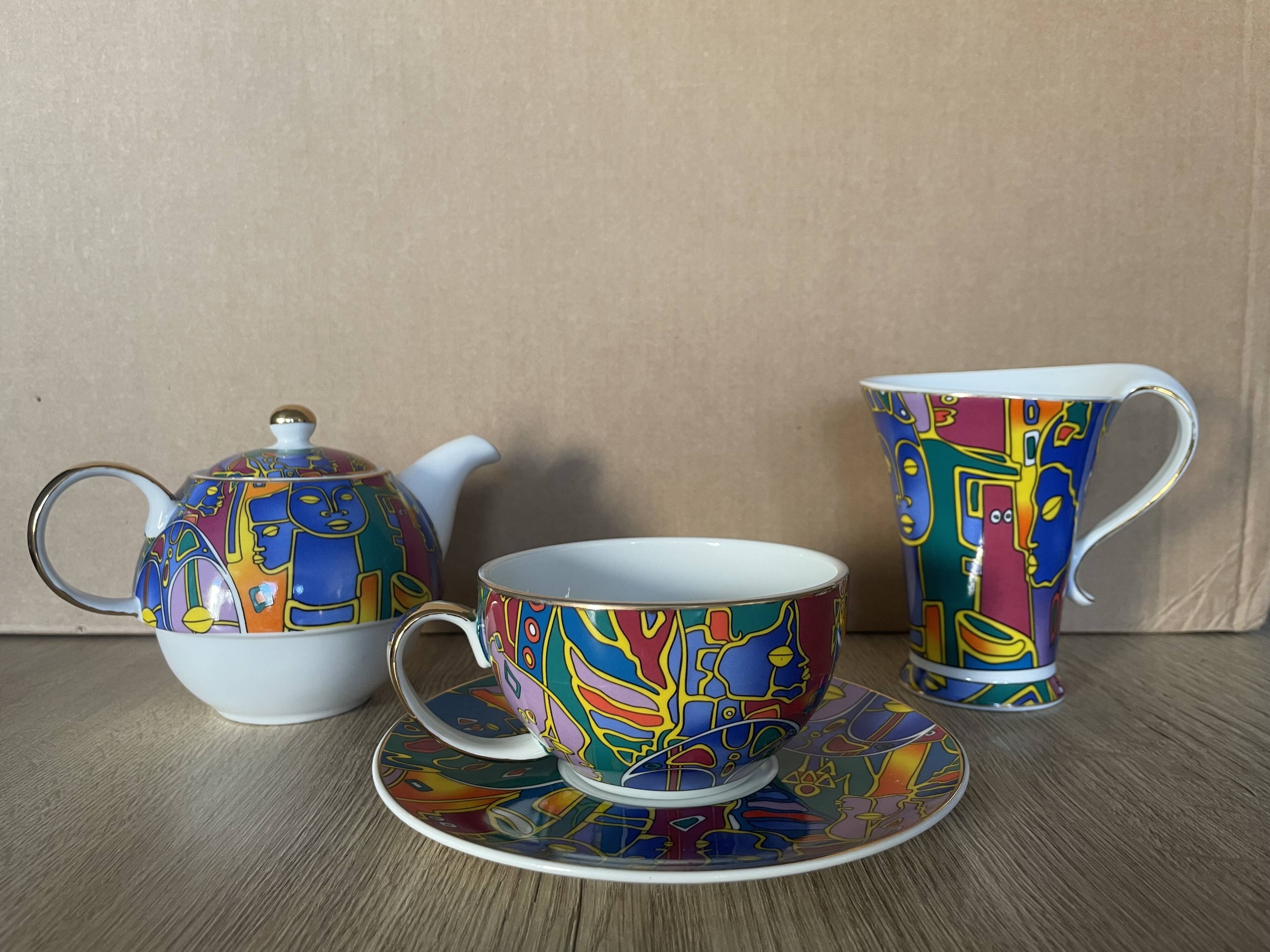 Teapot and cups "So French" decor of the galleon