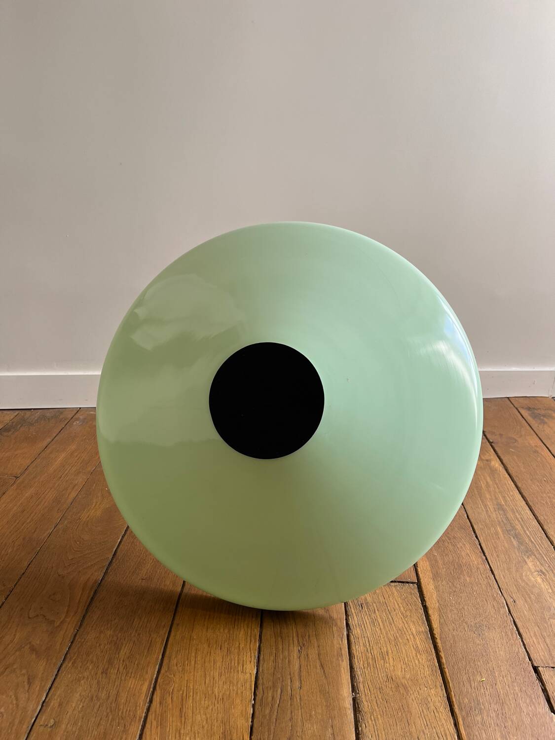 Pair of Art Deco opaline pendant lights from the 1940s