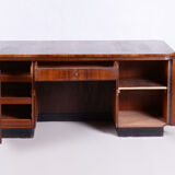Restored art deco writing desk, Germany, 1930s, revived polish