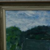 Kai christensen, scandinavian modern painting, 1960s, oil on canvas, framed