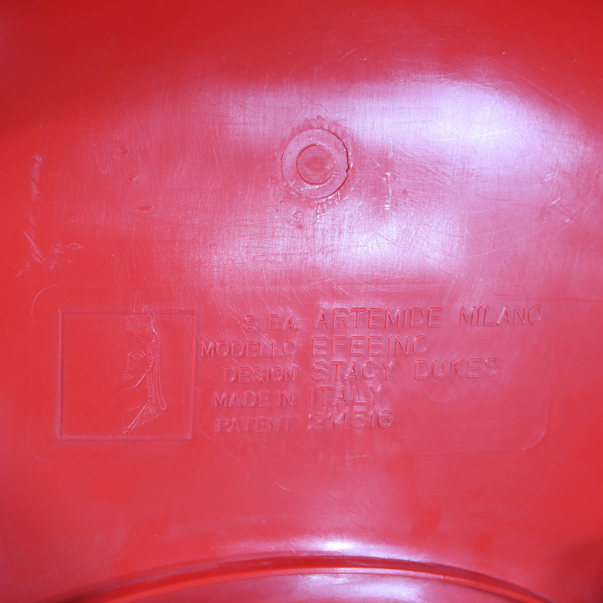 1970s “Efebino” Children chair by Stacy Dukes for Artemide, Italy