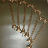 Paires de 2 crochets pour embrasses en laiton ancien