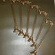 Pairs of 2 old brass tieback hooks