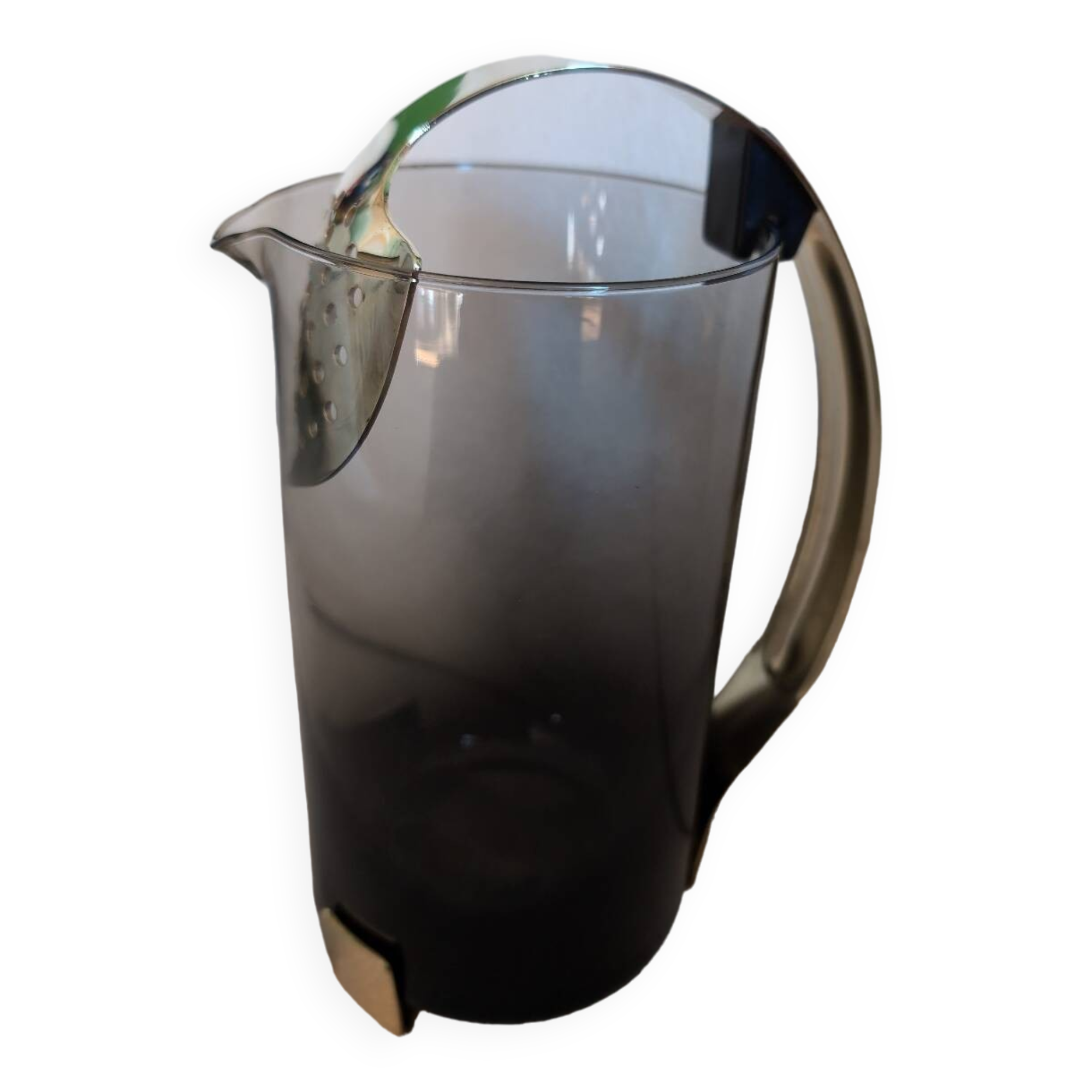 Vintage 70s smoked glass carafe