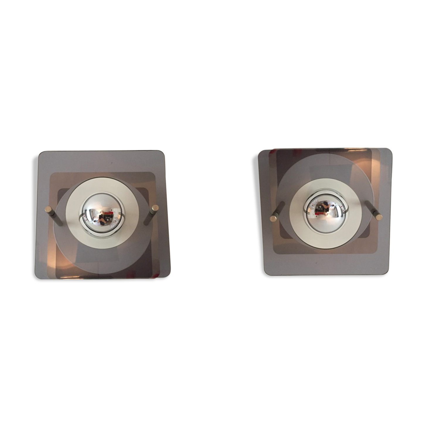 Pair of Disco model wall sconces by Jocelyne Trocmé