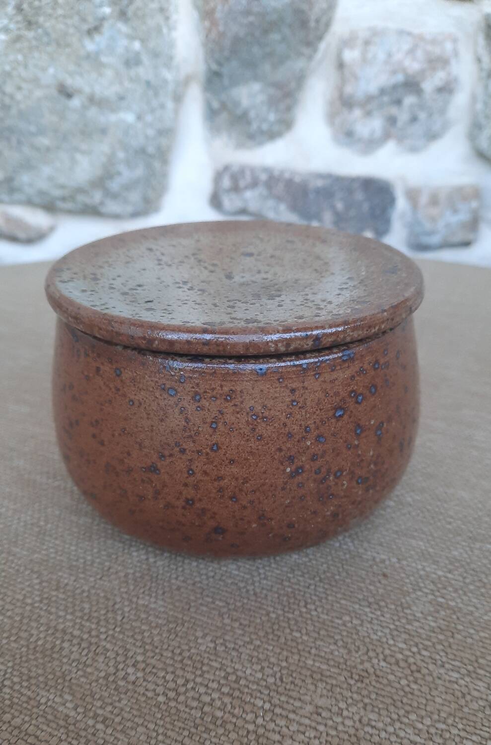 Stoneware butter dish