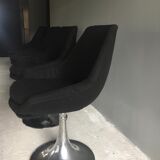 Ensemble chaises tulipe vintage chrome