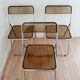 Trio de chaises pliantes en plexiglas