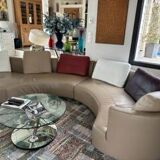Tangram leather sofa Roche Bobois
