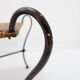 Vintage coffee table in wrought iron and woven rattan - 1970s