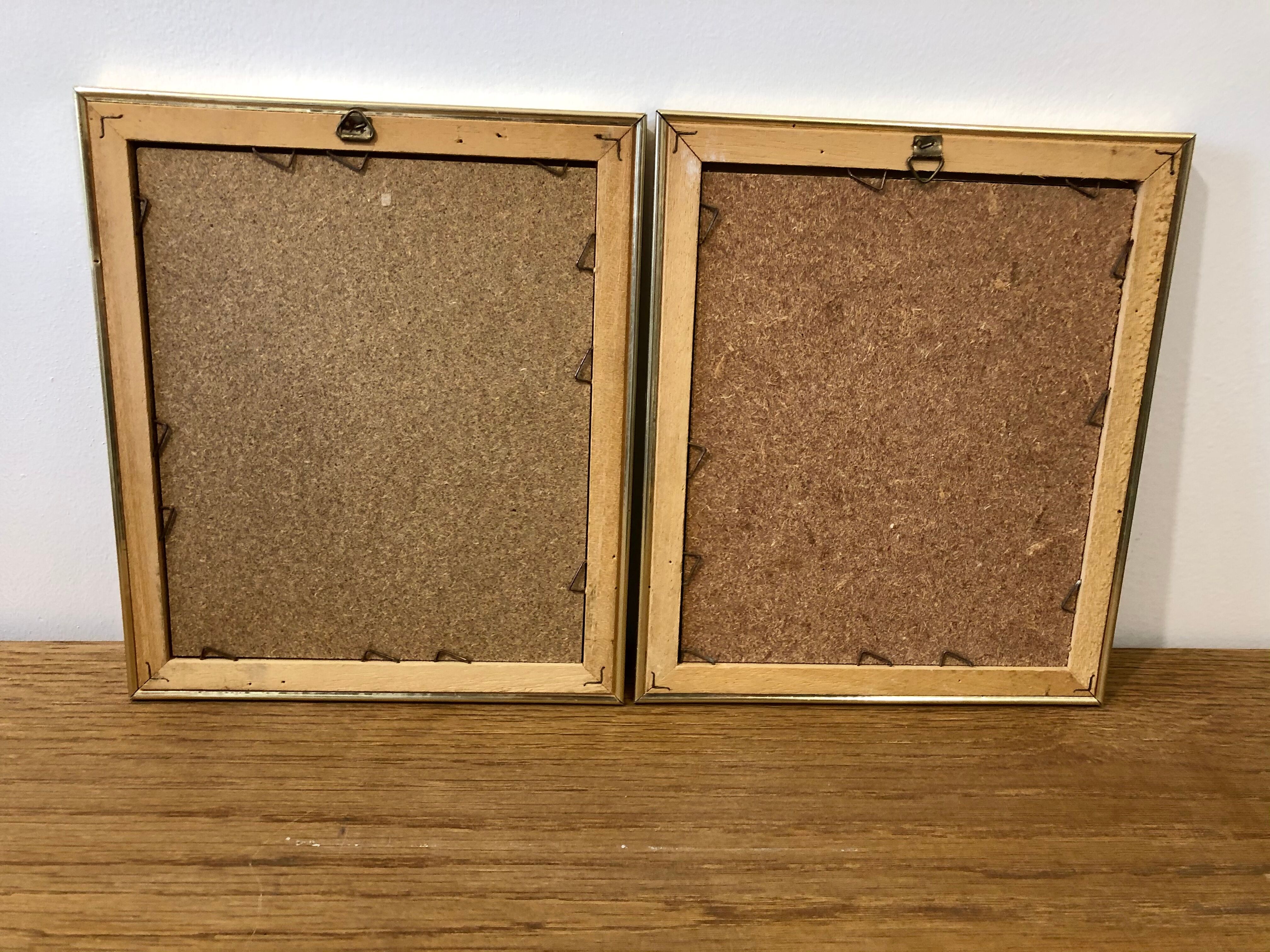 Lot de 2 herbiers dorés