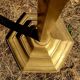 Golden metal floor lamp