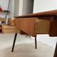 Flat desk in teak with three drawers, Scandinavian work from the 1950s-70s.