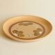 Vintage Round Calotte Plate in Stoneware with Floral Pattern - Sarreguemines model