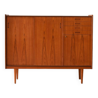 Vintage teak wood highboard