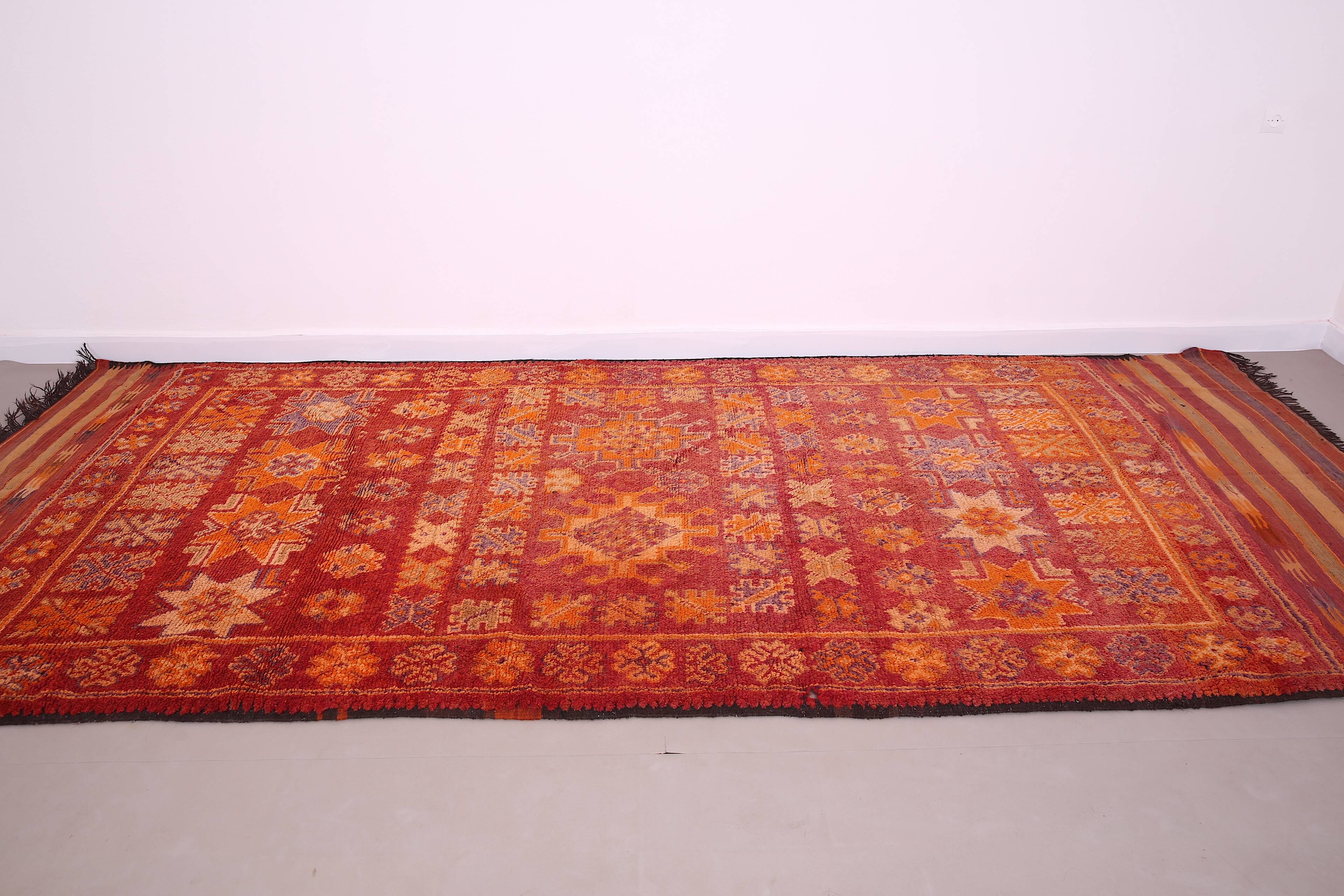 Vintage berber rug 187 cm x 408 cm - tapis berber marocain