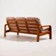 Three-seater teak sofa