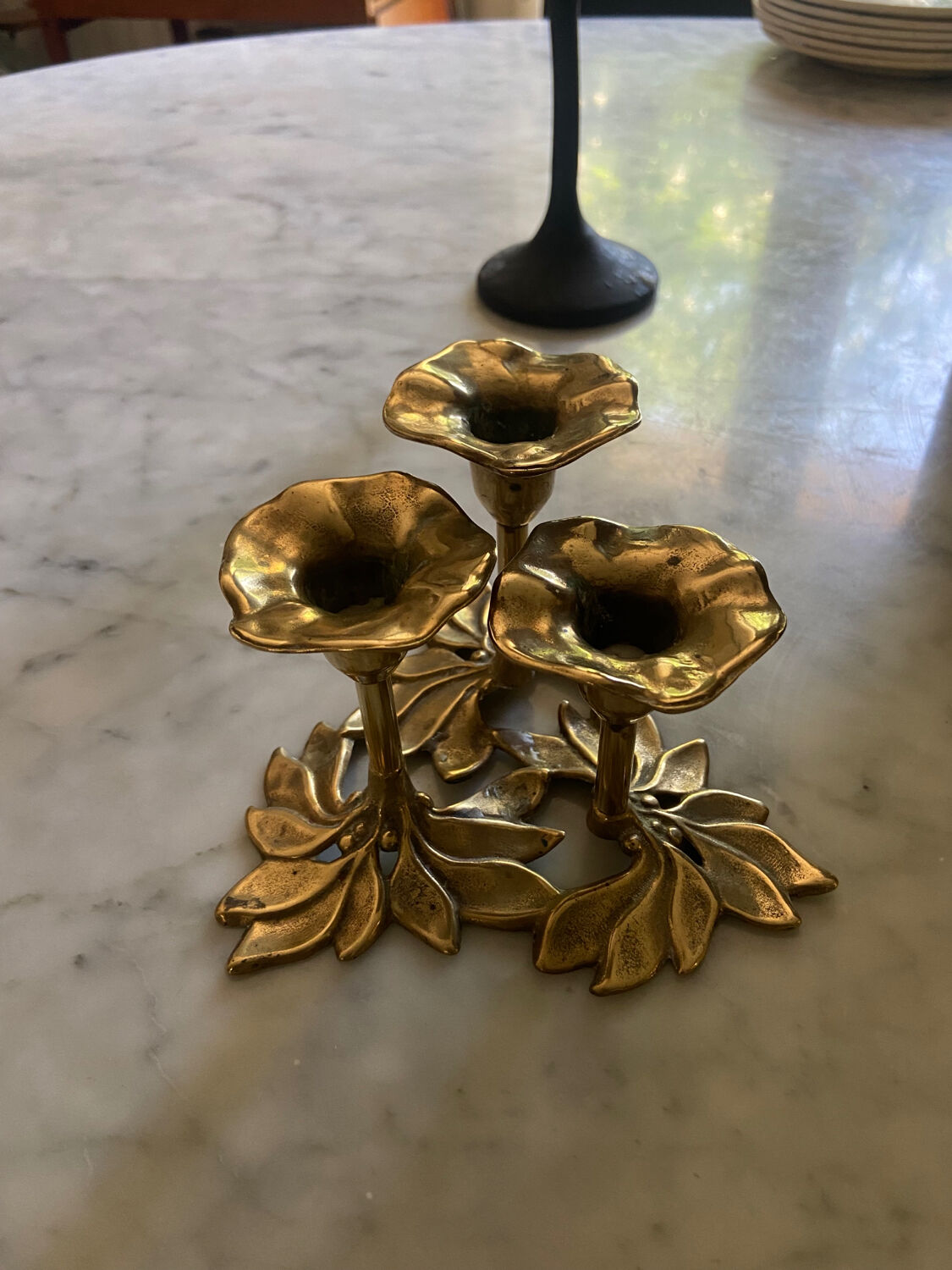 Vintage brass candle holder