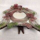 Murano colored glass table mirror