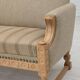 1970s, 3-seater Danish sofa, original beige furniture wool, solid oak wood.