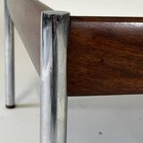 Scandinavian Coffee Table in Teak, Chrome and White Laminate, 1960s