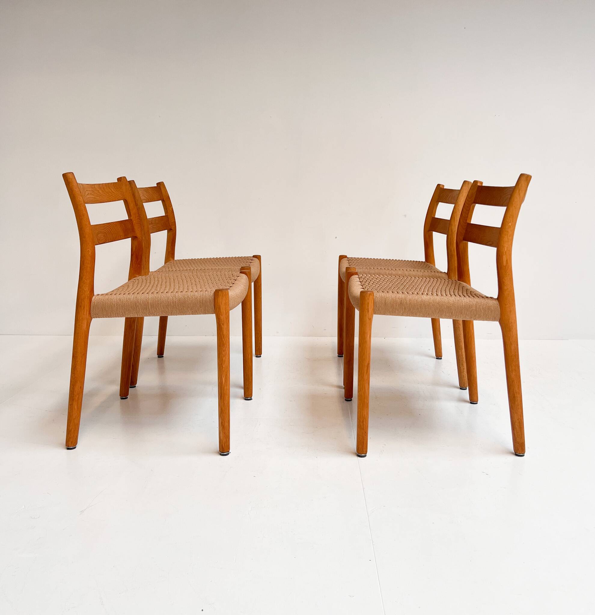 Set of 4 model 84 chairs by Niels Otto Møller, 1960s