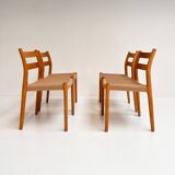 Set of 4 model 84 chairs by Niels Otto Møller, 1960s