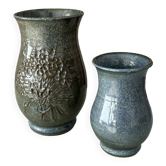 Pair of Belgian Studio Pottery Vases – Handmade