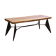 Raw wood and steel coffee table