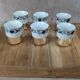 Set of 6 vintage porcelain and silver-plated cups