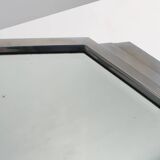 French Art Deco geometric octagonal Chrome and Mirrored Plateau, circa 1930