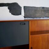 Scandinavian buffet teak model "Tilburg" by O.M.F Omer Meubel Fabriek to Samcom Lefèvre editions