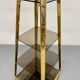 Pyramid Shelf, Hollywood Regency design, Gold Brass, Smoked Glass, 1960s