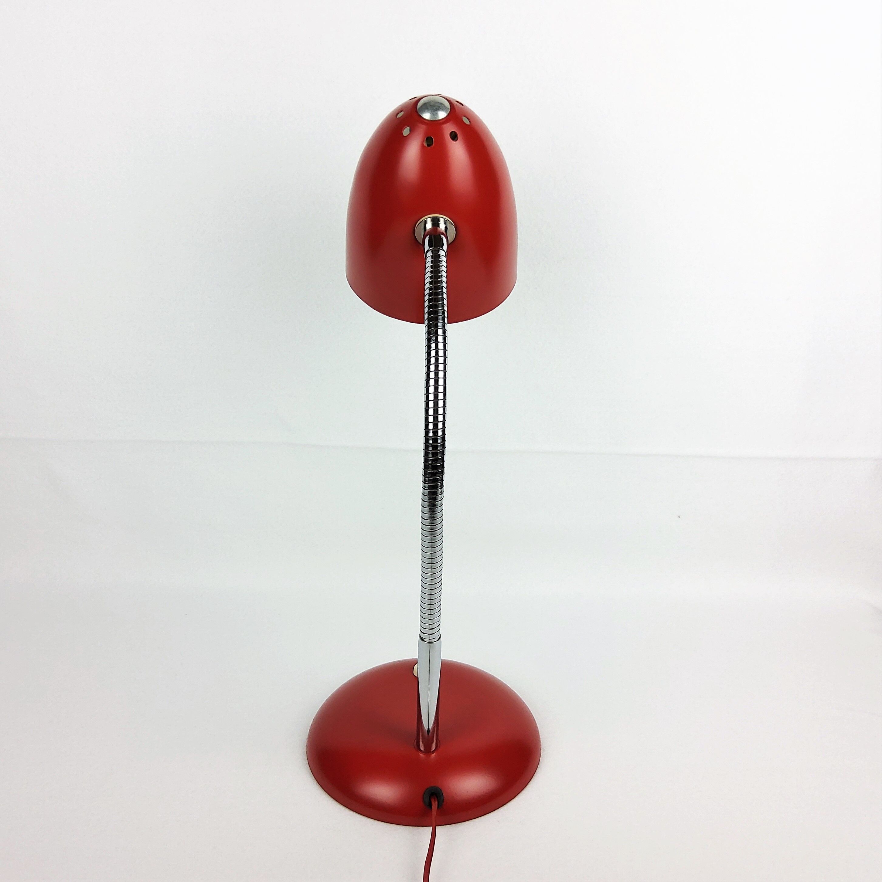 Vintage lamp red metal 1950